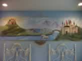 Twin Girls Castle Mural